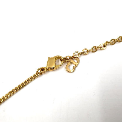 Dior Line Stone Logo Gold Necklace — view 4