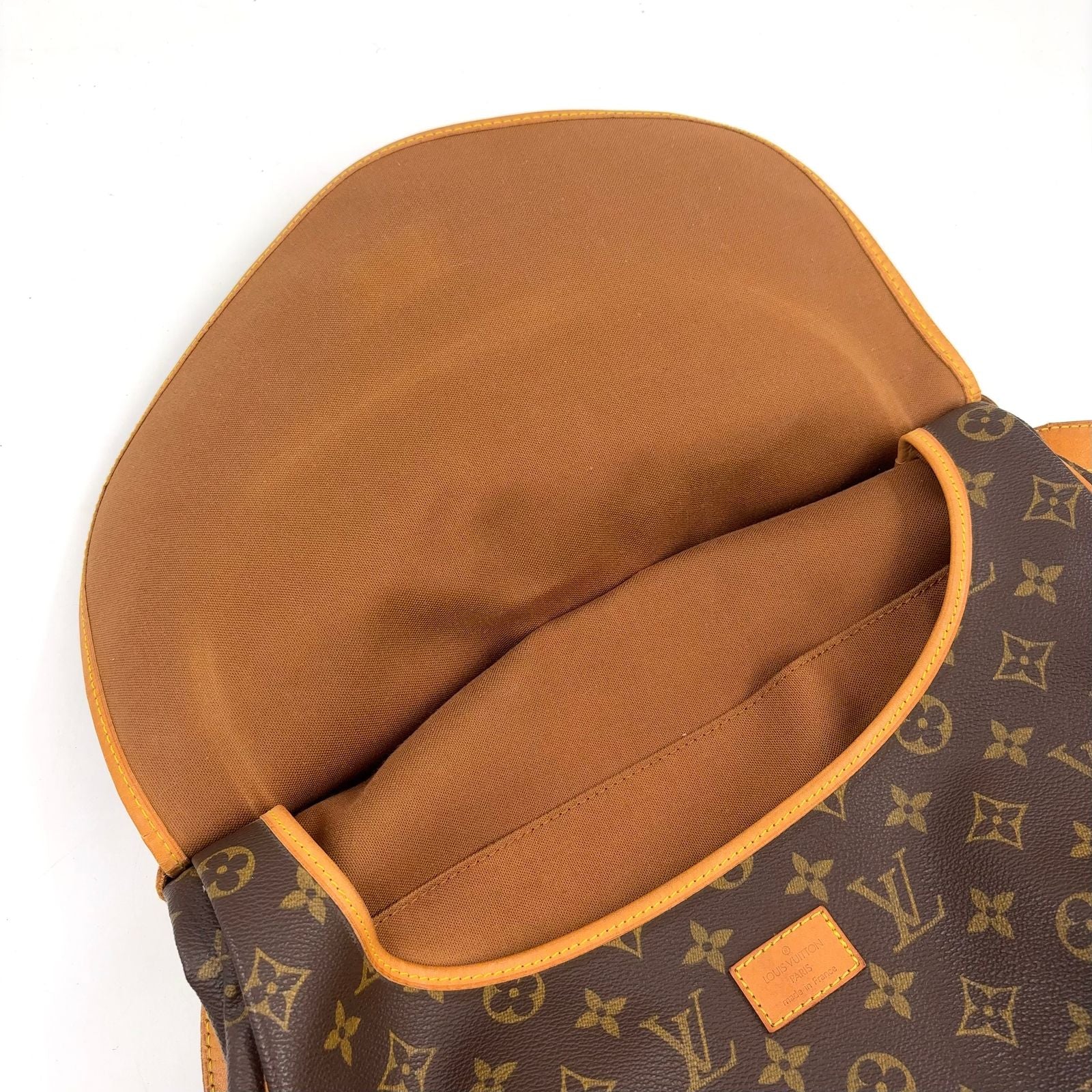 Louis Vuitton Saumur 35 Monogram Leather Brown Shoulder Bag Gold — view 9