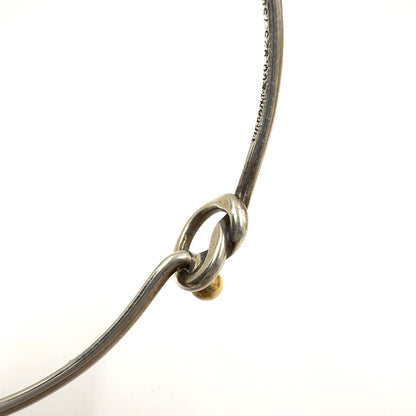 Tiffany & Co Love Knot 18k Yellow Gold Silver Bangle Bracelet — view 5