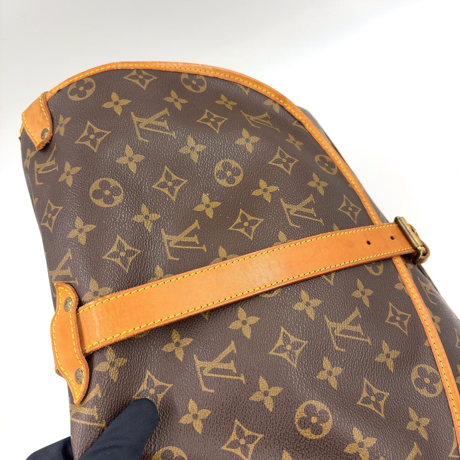 Louis Vuitton Saumur 35 Monogram Leather Brown Shoulder Bag Gold — view 6