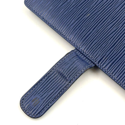 Louis Vuitton Epi Agenda MM 6 Hole Notebook Cover Leather Blue Silver — view 7