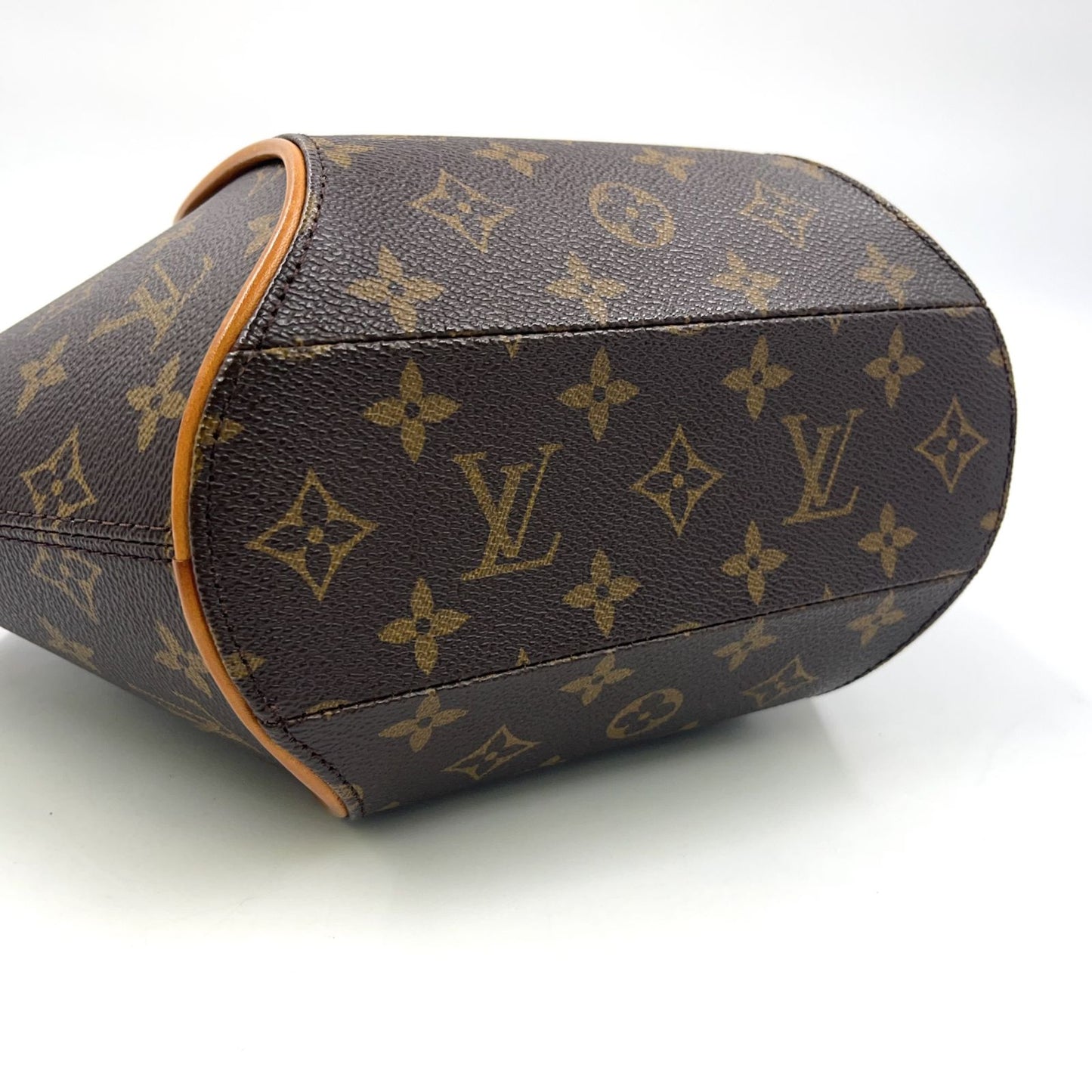 Louis Vuitton Ellipse PM Monogram Leather Brown Handbag Gold — view 9