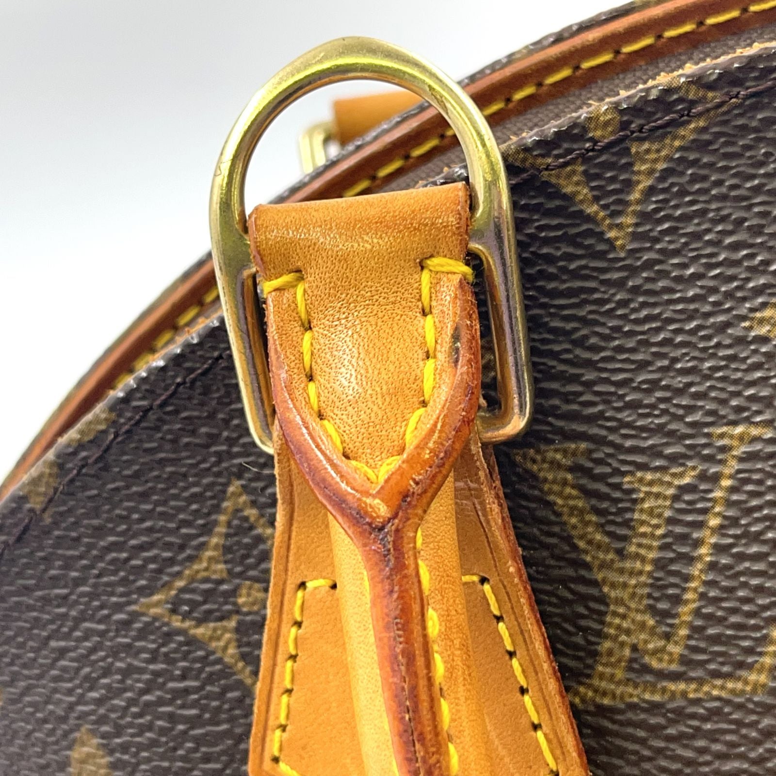 Louis Vuitton Ellipse PM Monogram Leather Brown Handbag Gold — view 8