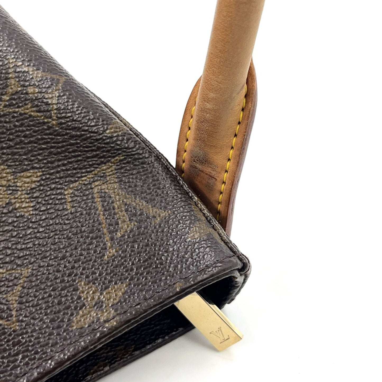 Louis Vuitton Looping GM Monogram Leather Brown Shoulder Bag Gold — view 9