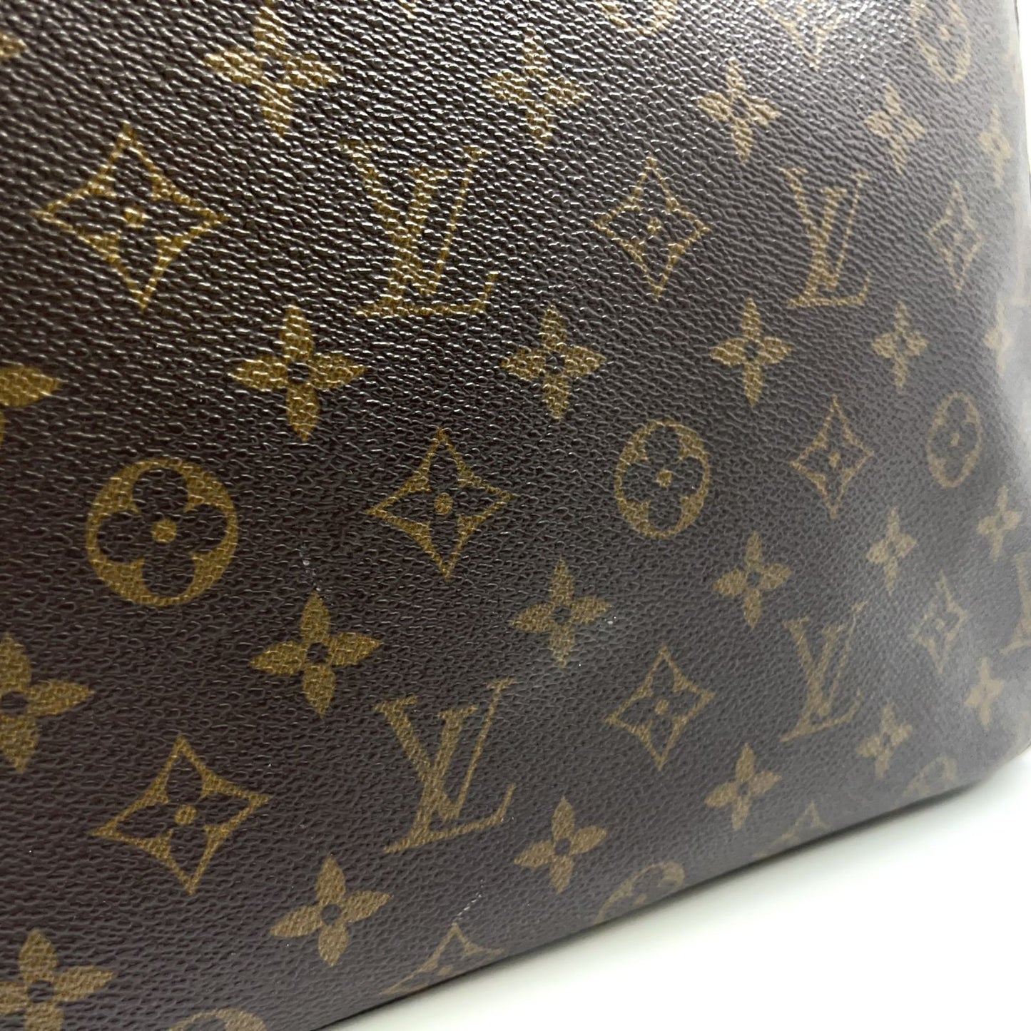 Louis Vuitton Looping GM Monogram Leather Brown Shoulder Bag Gold — view 7