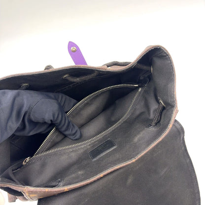Louis Vuitton Christopher PM Monogram Macassar Leather Purple Brown Black — view 6