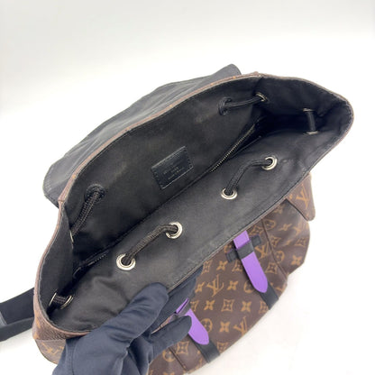Louis Vuitton Christopher PM Monogram Macassar Leather Purple Brown Black — view 7