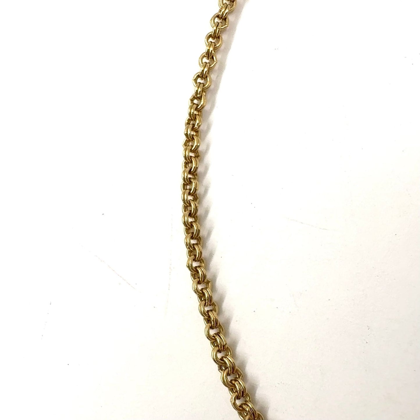 Dior CD Logo Line Stone Gold Plated Necklace — view 6