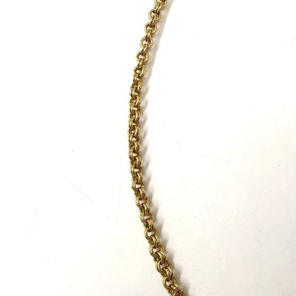 Dior CD Logo Line Stone Gold Plated Necklace — view 6