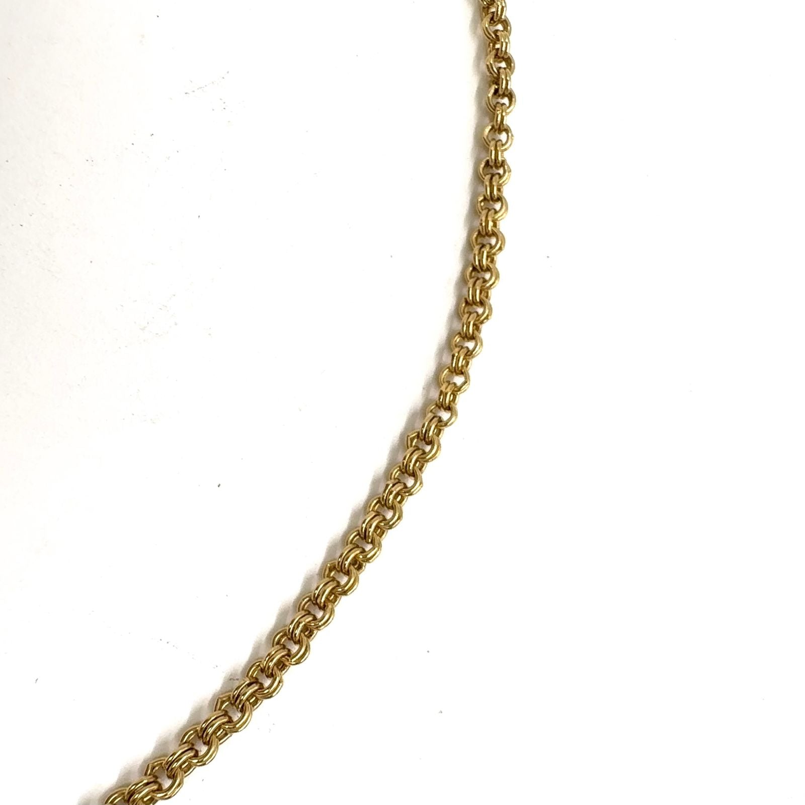 Dior CD Logo Line Stone Gold Plated Necklace — view 7