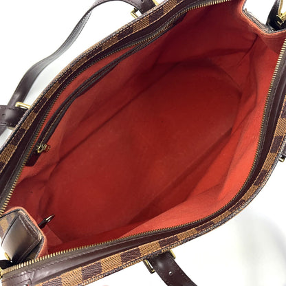 Louis Vuitton Chelsea Damier Ebene Shoulder Bag Leather Brown Tote Gold — view 3