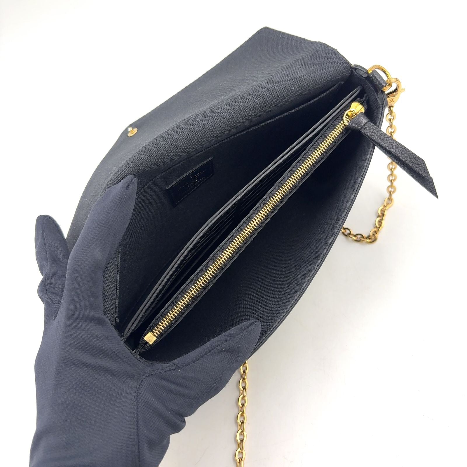 Louis Vuitton Pochette Felicity Monogram Empreinte Noir Leather Black Shoulder — view 3