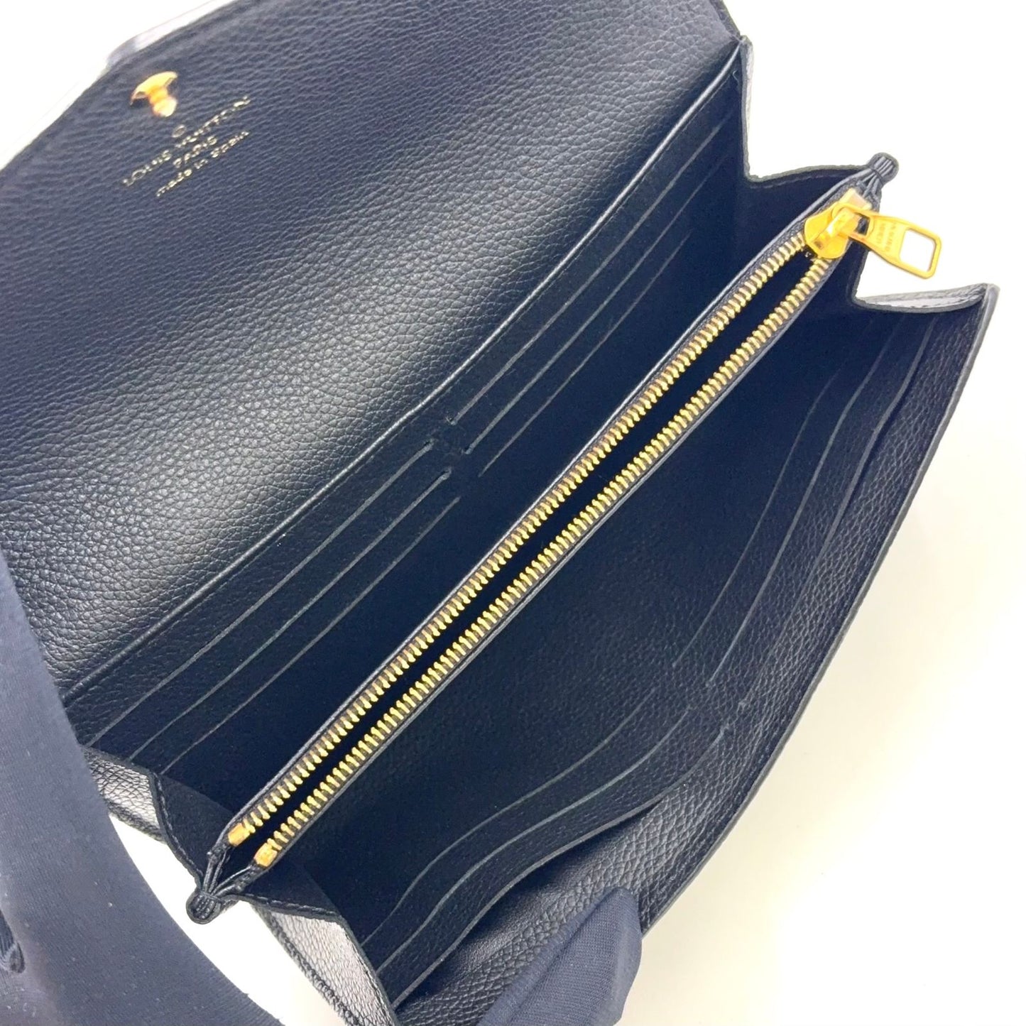 Louis Vuitton Portefeuille Sarah Monogram Empreinte Noir Leather Black Bifold — view 3