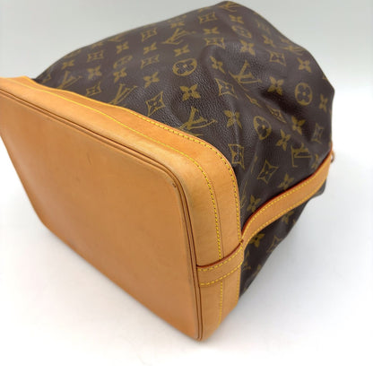 Louis Vuitton Noe Monogram Leather Brown Shoulder Bag Gold — view 6