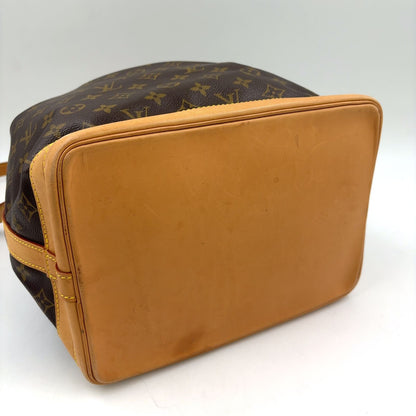 Louis Vuitton Noe Monogram Leather Brown Shoulder Bag Gold — view 5