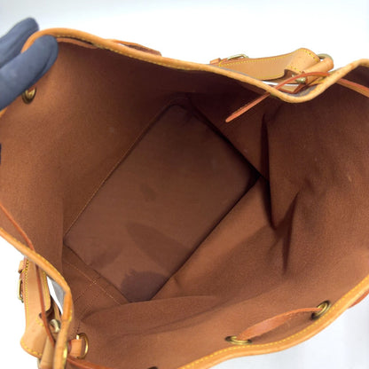 Louis Vuitton Noe Monogram Leather Brown Shoulder Bag Gold — view 3