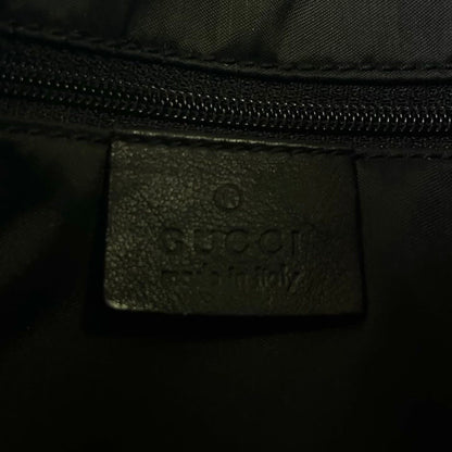 Gucci Logo Silver Leather Black Shoulder Bag — view 4