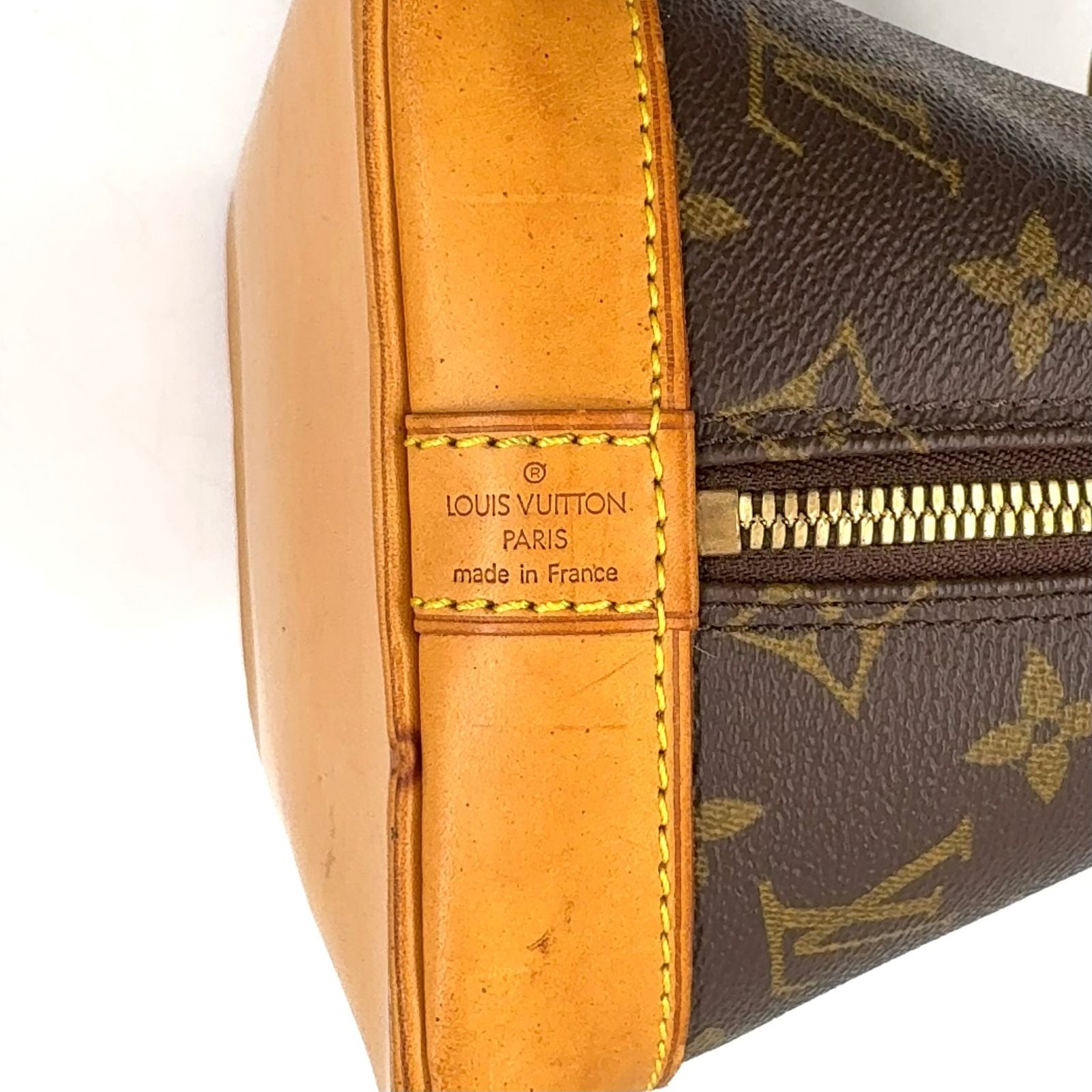 Louis Vuitton Alma PM Monogram Leather Brown Light Handbag Gold — view 4