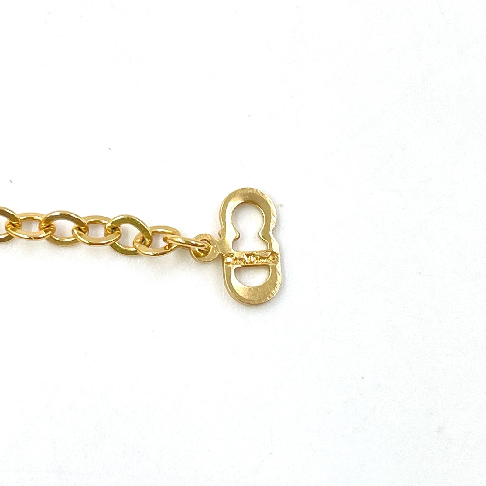 Dior Line Stone Gold Necklace — view 5