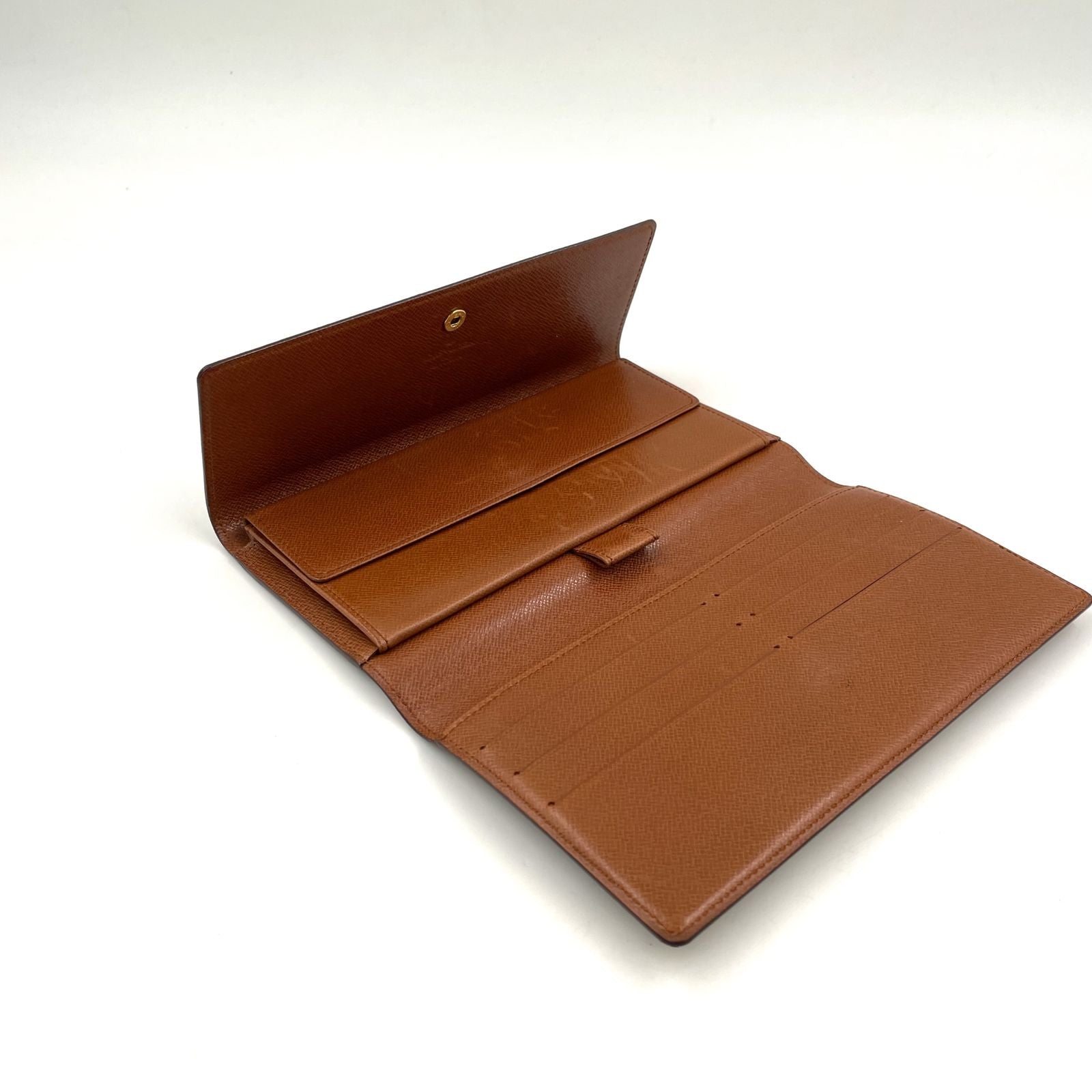 Louis Vuitton Porto Tresor International Monogram Leather Brown Trifold Wallet — view 3