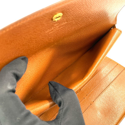 Louis Vuitton Porto Tresor International Monogram Leather Brown Trifold Wallet — view 6