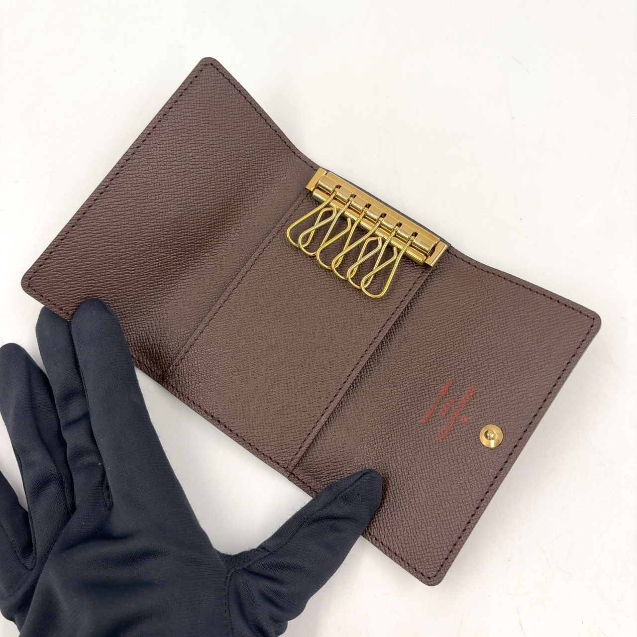 Louis Vuitton Multicles 4 Monogram Brown Key Case Gold Key Holder — view 3