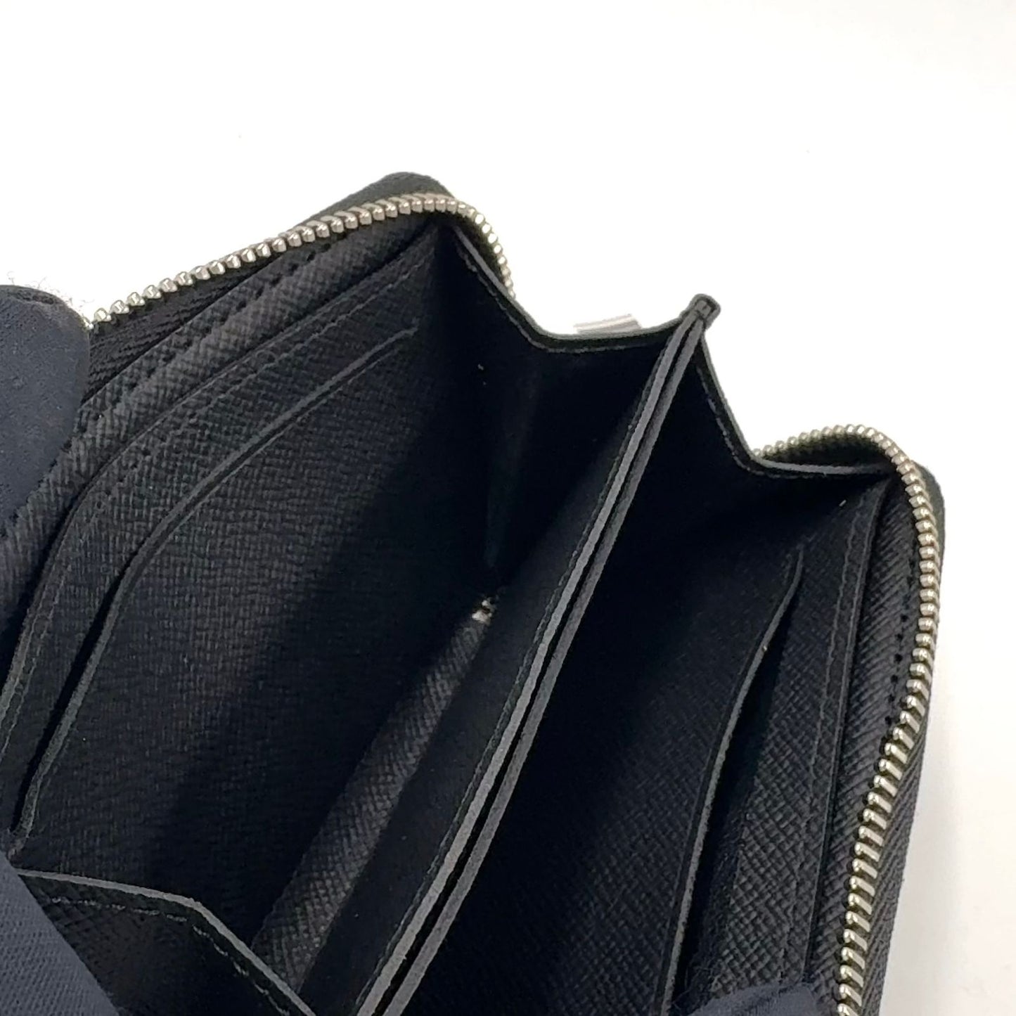 Louis Vuitton Zippy Coin Purse Damier Graphite Black Case Silver — view 5