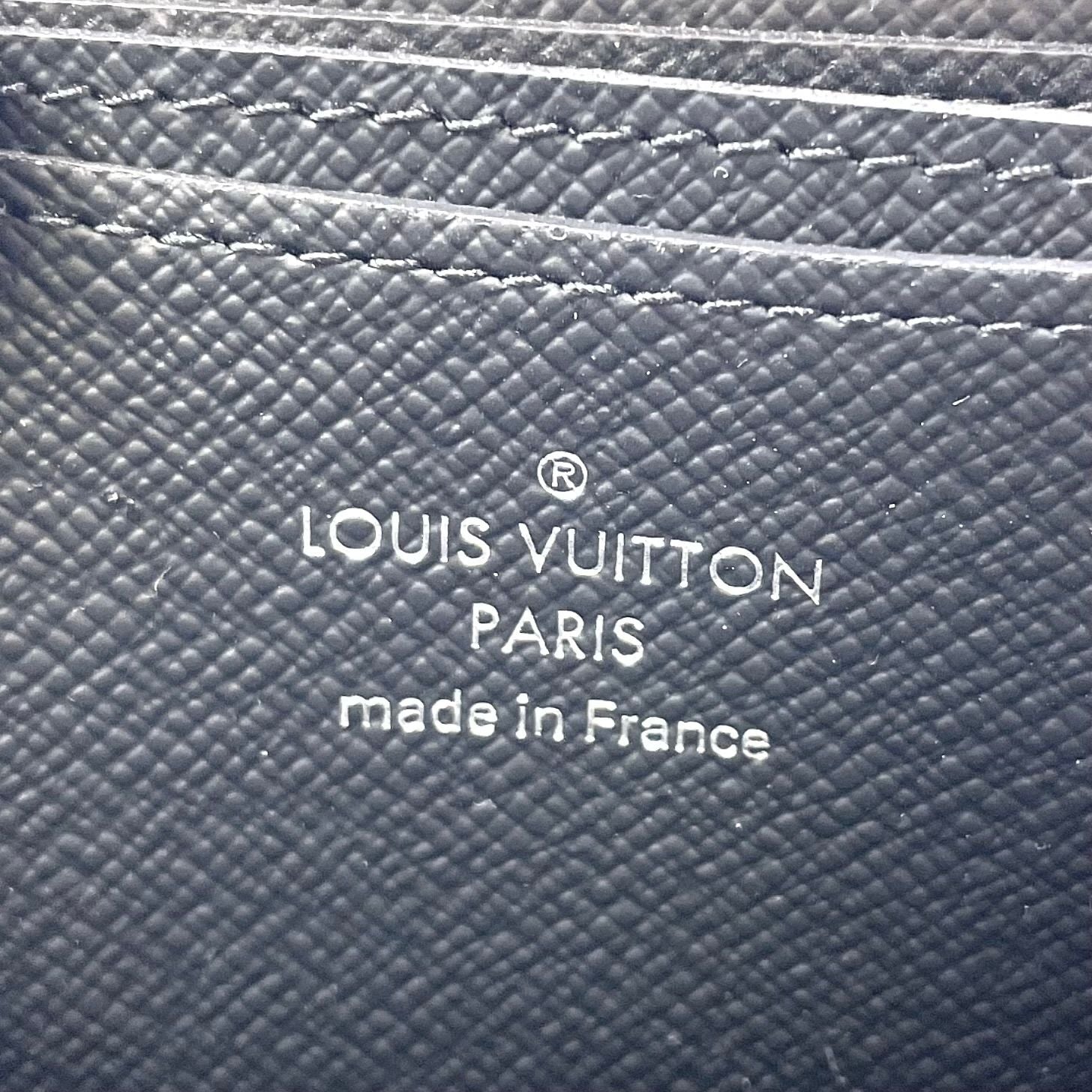 Louis Vuitton Zippy Coin Purse Damier Graphite Black Case Silver — view 4