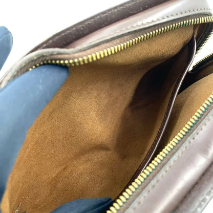 Louis Vuitton Damier Saint Ebene Second Leather Brown Clutch Gold — view 5