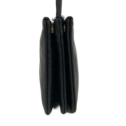Celine Shoulder Bag Triolage Black Leather — view 2
