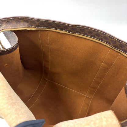 Celine Macadam Pattern Leather Brown Tote Gold — view 5