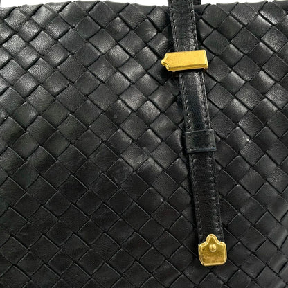 Bottega Veneta Intrecciato Leather Black Tote Gold — view 5