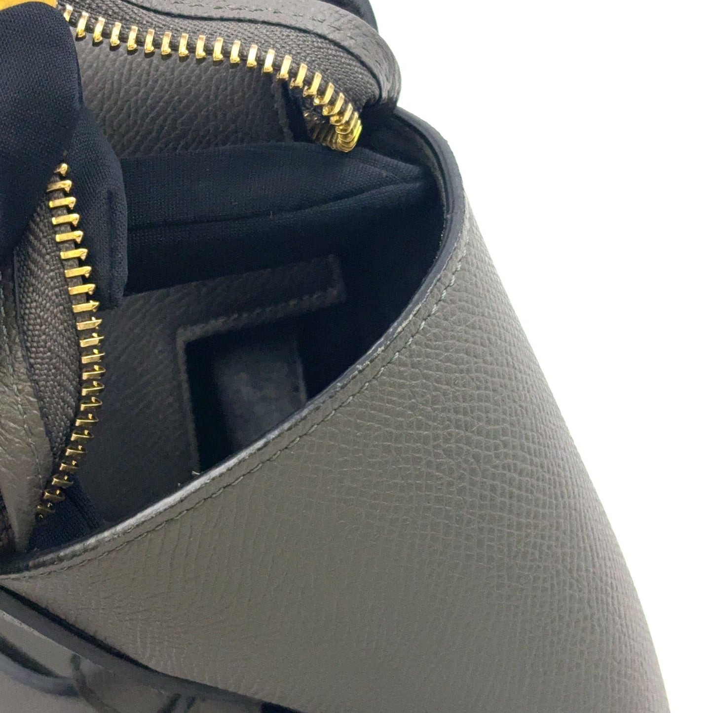 Celine Belt 2-Way Leather Gray Handbag Gold — view 9