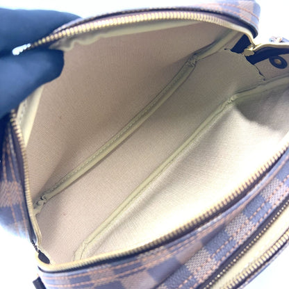 Louis Vuitton Reporter PM Damier Ebene Leather Brown Shoulder Bag Gold — view 4