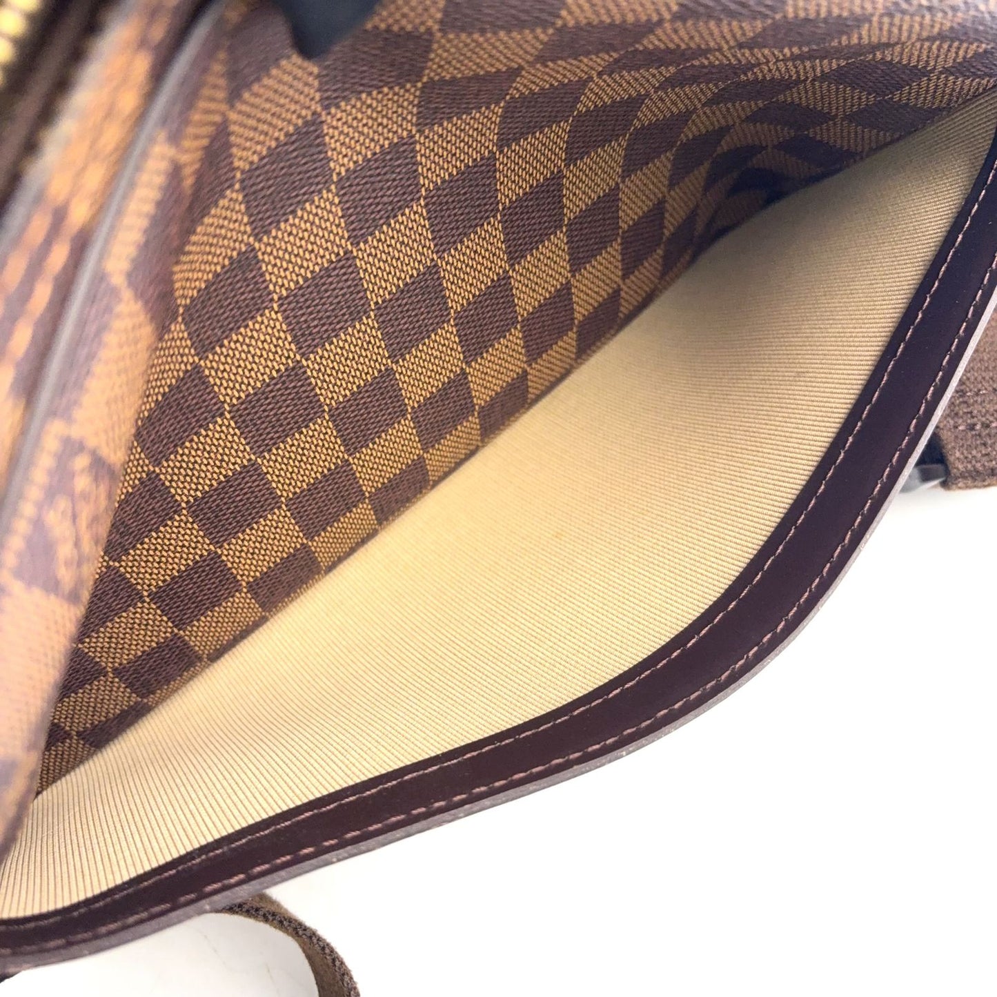 Louis Vuitton Reporter PM Damier Ebene Leather Brown Shoulder Bag Gold — view 7