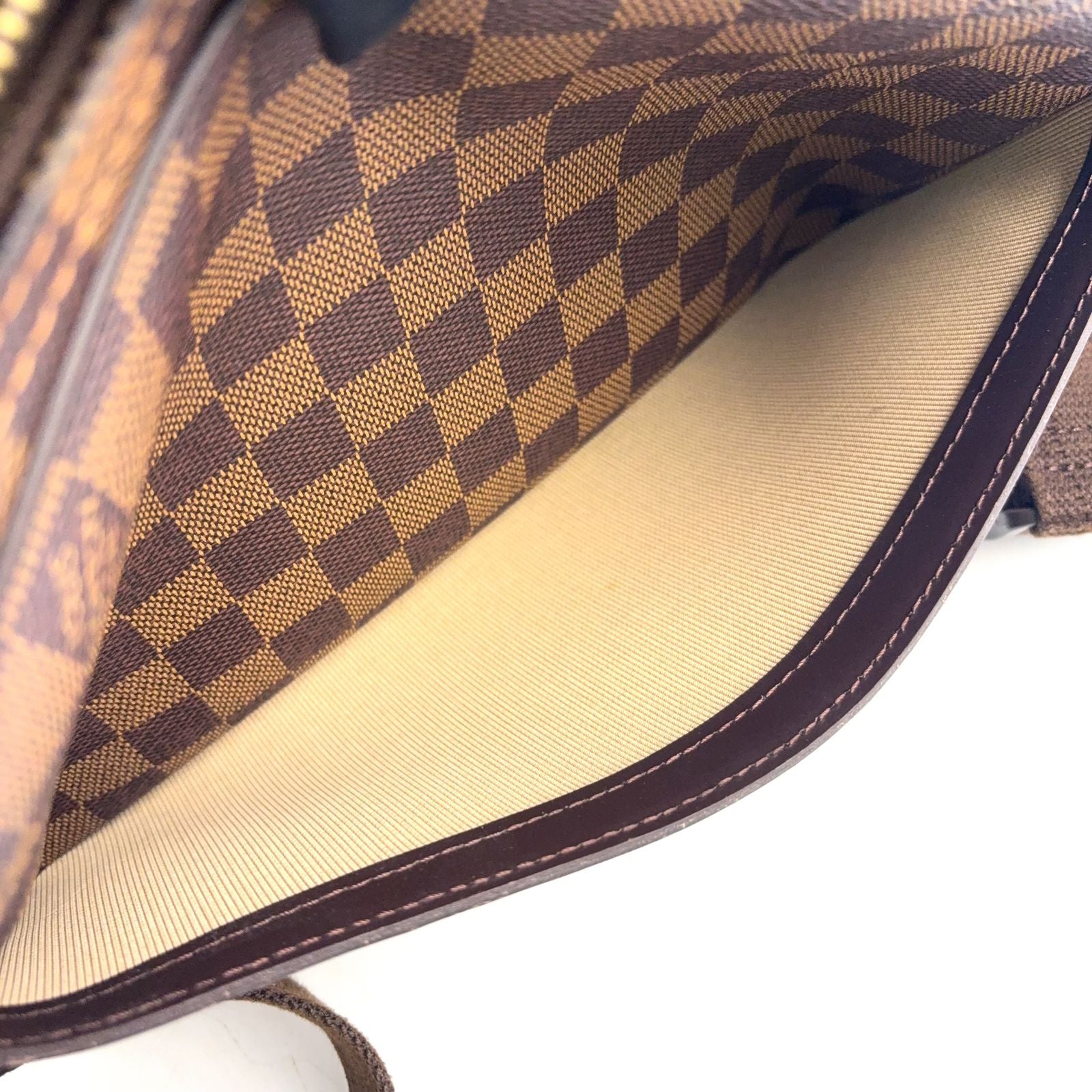Louis Vuitton Reporter PM Damier Ebene Leather Brown Shoulder Bag Gold — view 7