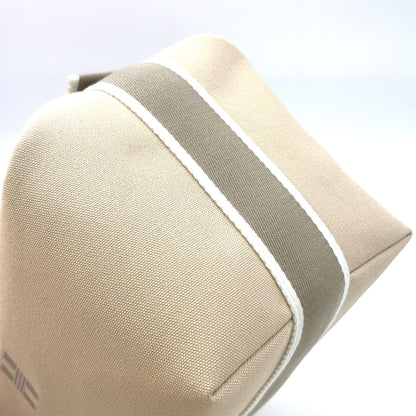Hermes Brid-a-brac Cotton Beige Pouch Silver — view 6