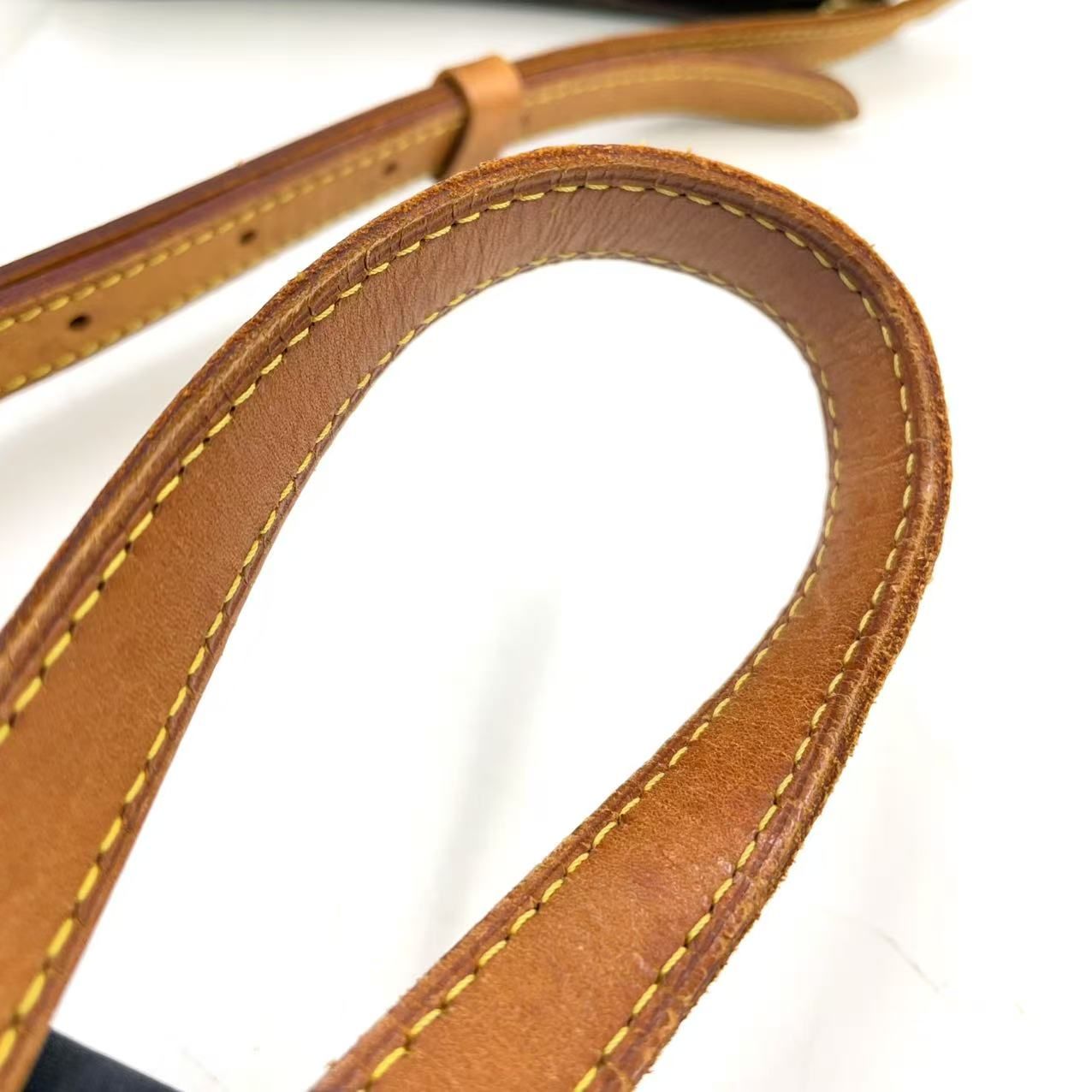 Louis Vuitton PM Monogram Leather Brown Shoulder Bag Gold — view 8