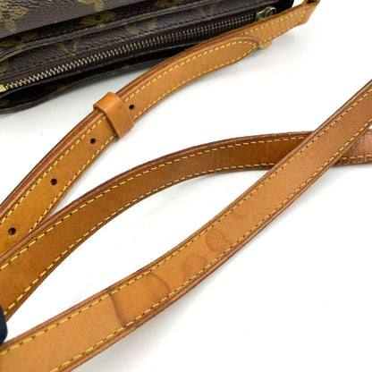 Louis Vuitton PM Monogram Leather Brown Shoulder Bag Gold — view 7
