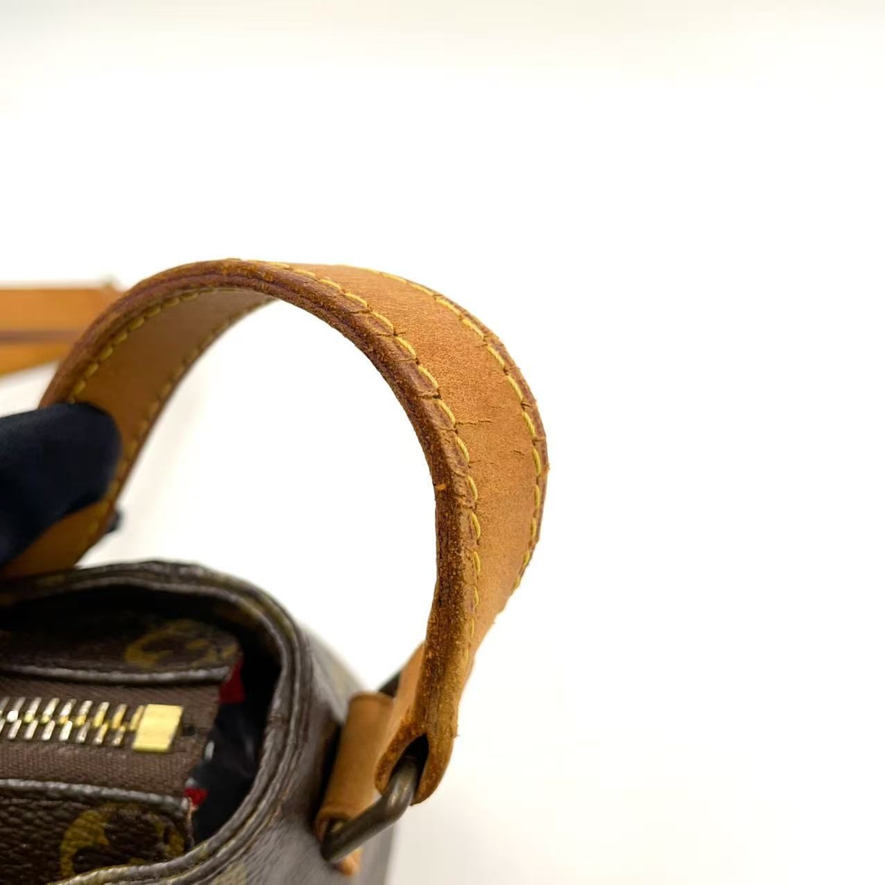 Louis Vuitton PM Monogram Leather Brown Shoulder Bag Gold — view 9