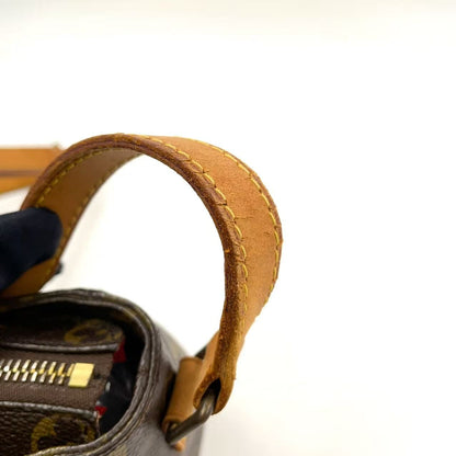 Louis Vuitton PM Monogram Leather Brown Shoulder Bag Gold — view 9