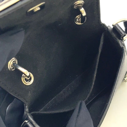 Fendi Nano Bucket Logo Charm Leather Silver Black Shoulder Bag — view 4