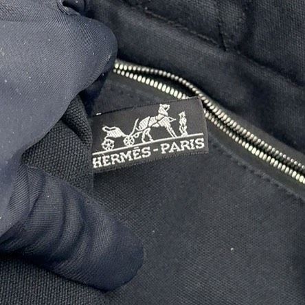 Hermes Fourre Tout PM Cotton Gray Black Tote Silver — view 4