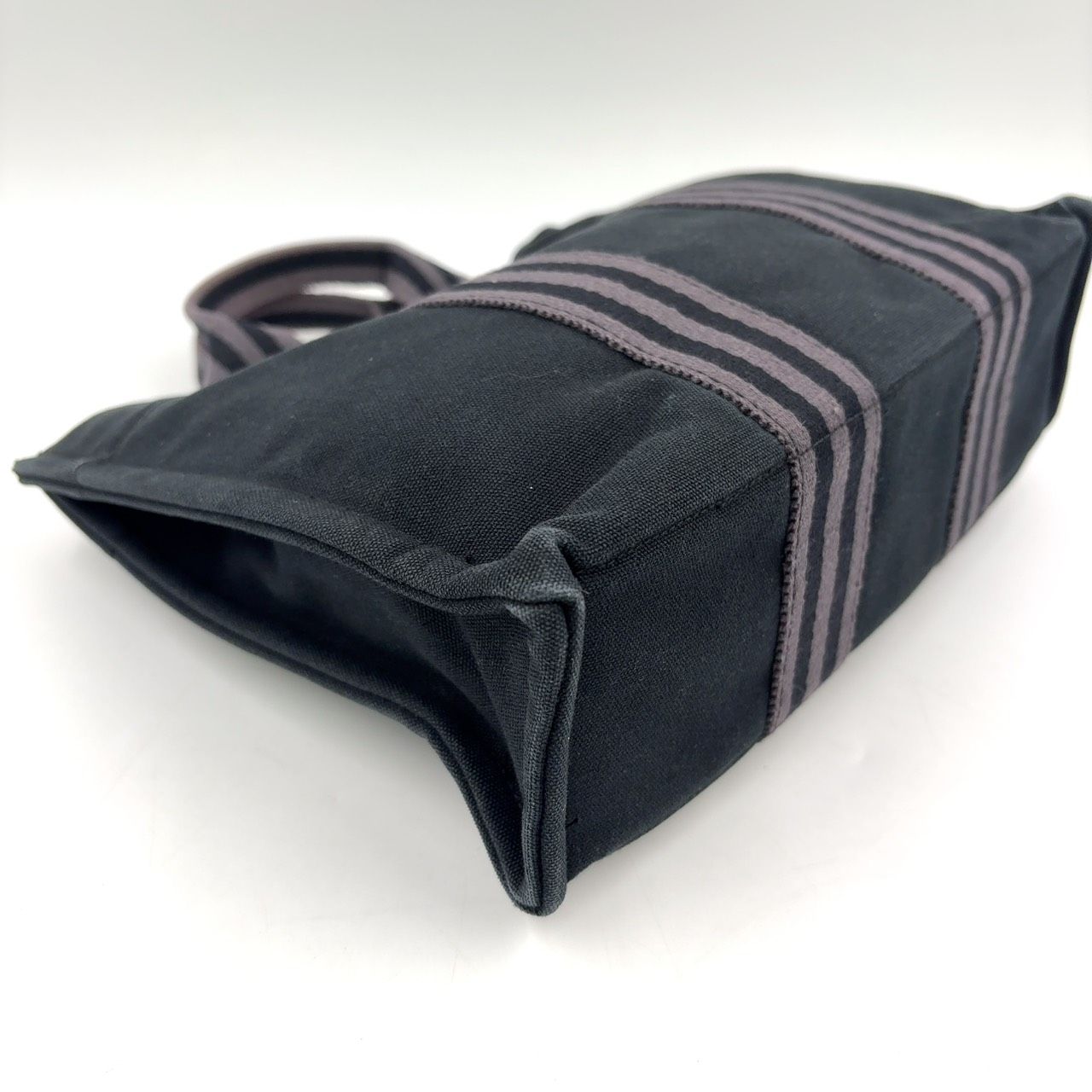 Hermes Fourre Tout PM Cotton Gray Black Tote Silver — view 7