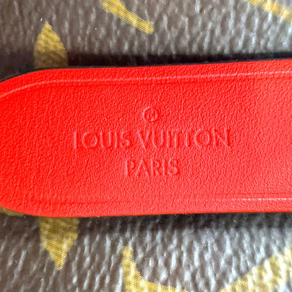 Louis Vuitton Neo Noe Monogram Coquelicot Leather Brown Red Shoulder Bag — view 4