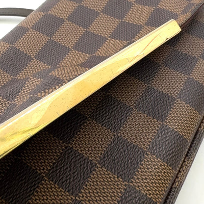 Louis Vuitton Hoxton PM Damier Ebene Leather Brown Shoulder Bag Gold — view 9