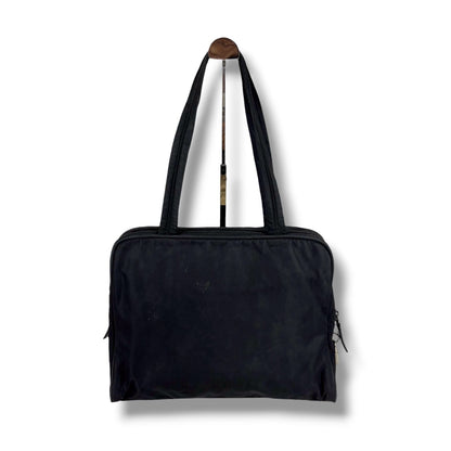 Prada Padlock Mini Tote Black Nero Tessuto — view 3