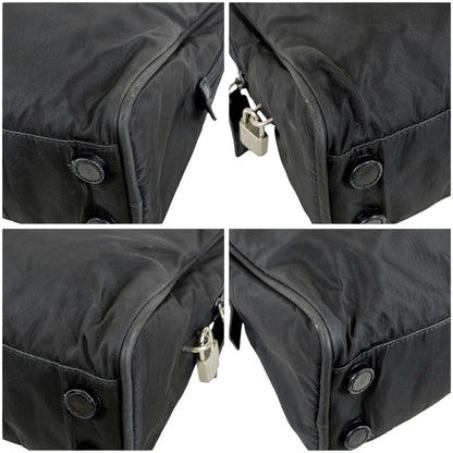 Prada Padlock Mini Tote Black Nero Tessuto — view 6