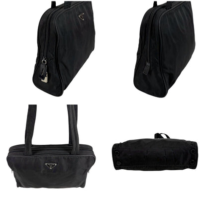 Prada Padlock Mini Tote Black Nero Tessuto — view 4