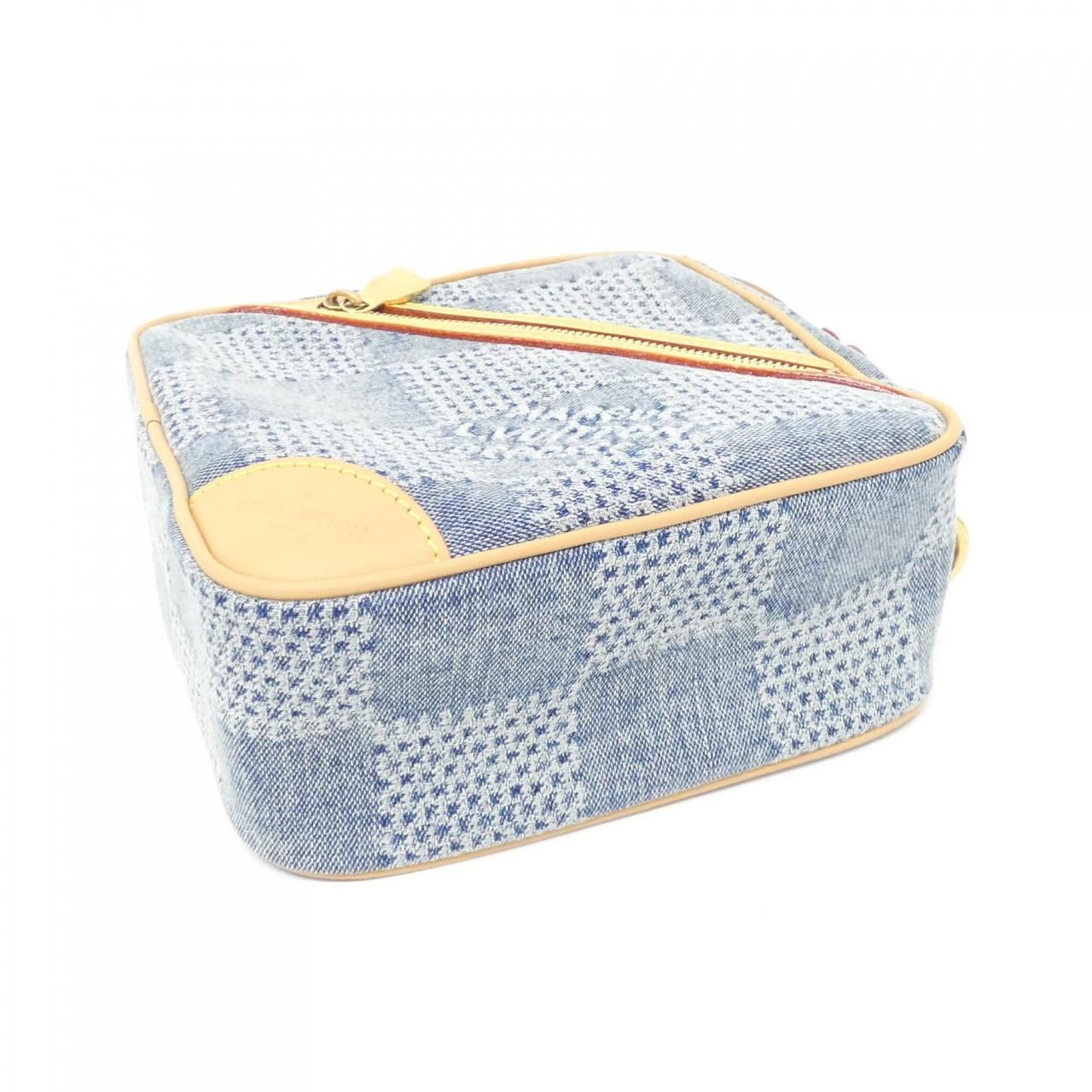 Louis Vuitton Damier Denim Chess Messenger Shoulder Bag — view 3